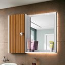 Ver imagem 1 de Espelheira e Armário Gênova Branco Ripado Bechara