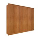 Ver imagem 5 de Quarto Casal Ripado Guarda-Roupa 6 Portas com Cama e Cabeceira Bege/Cinamomo