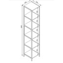 Ver imagem 3 de Estante 6 Prateleiras Estrutura de Aço Artetube 180x33 Art in Móveis