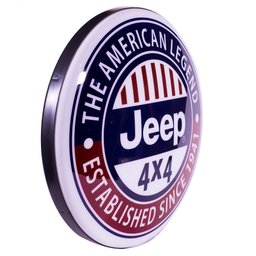 Luminoso de Parede Jeep Marcas de Carro Retrô Vintage para Bar, Garagem, Churrasqueira, Oficina - 3