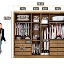 Ver imagem 3 de Guarda Roupa 100% Mdf 6 Portas 8 Gavetas com Espelho Cumaru Fendi