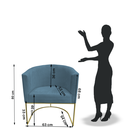 Ver imagem 6 de Kit 05 Poltronas Paola Sued Azul Tiffany - D'Classe Decor
