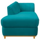 Ver mais imagens de Kit Diva Recamier Vanessa 185cm Lado Esquerdo e 01 Poltrona Laura Suede Doce Sonho Móveis Azul Turqu