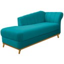 Ver imagem 6 de Kit Diva Recamier Vanessa 185cm Lado Esquerdo e 01 Poltrona Laura Suede Doce Sonho Móveis Azul Turqu