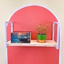 Ver imagem 1 de Prateleira de Ferro e Madeira Industrial de Parede Style 1 Prateleira 60cm Natural e Branco