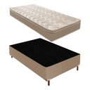 Ver imagem 1 de Cama Box Solteiro com Colchão D28 Unique Anatômico 25x88x188cm e Base Júlia Bege/Rustico Paropas By