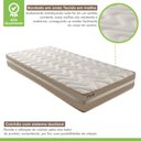 Ver mais imagens de Cama Box Solteiro com Colchão D33 Quality Plus Duoface 20x88x188cm e Base Júlia Bege/Rustico Paropas