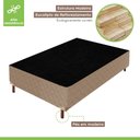 Ver imagem 3 de Cama Box Solteiro com Colchão D33 Quality Duoface 26x88x188cm e Base Júlia Bege/Rustico Paropas By e