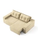 Ver imagem 2 de Sofá Luca 4 Lugares Retrátil 230cm Bege Suede Estrutura em Madeira Cialar Móveis