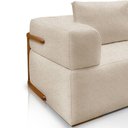 Ver mais imagens de Sofá Scott 3 Lugares Fixo 220cm Bege Bouclé com Aplique em Madeira Lucas Home