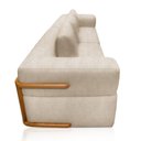 Ver imagem 5 de Sofá Scott 3 Lugares Fixo 220cm Bege Bouclé com Aplique em Madeira Lucas Home