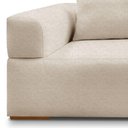 Ver imagem 3 de Sofá Scott 3 Lugares Fixo 220cm Bege Bouclé com Aplique em Madeira Lucas Home