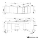 Ver imagem 4 de Armário de Cozinha Modulado de Canto 6 Peças Cp28 Balcão sem Tampo Branco - Lumil Lumil Móveis