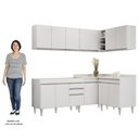 Ver imagem 5 de Armário de Cozinha Modulado de Canto 6 Peças Cp28 Balcão sem Tampo Branco - Lumil Lumil Móveis