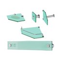 Ver imagem 1 de Kit Banheiro Luxo Canto 5 Peças Amã Verde Oliva