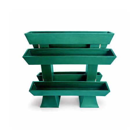 Kit 5 Vaso Planta Horta Grande Jardineira 1m Floreira com Suporte Polietileno