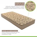 Ver mais imagens de Cama Box Solteiro com Colchão D33 Unique Duoface 20x88x188cm e Base Júlia Bege/Rustico Paropas By Ecosono