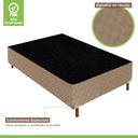 Ver imagem 4 de Cama Box Solteiro com Colchão D33 Unique Duoface 20x88x188cm e Base Júlia Bege/Rustico Paropas By Ecosono