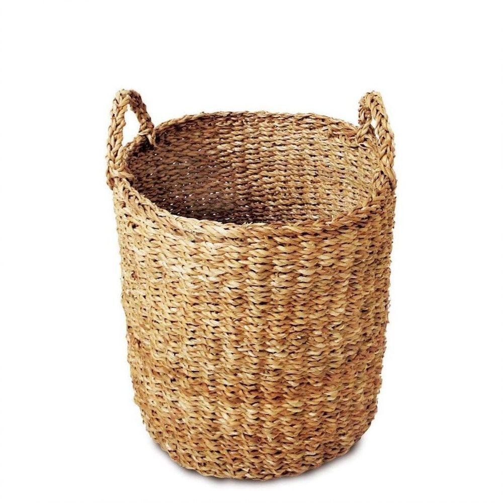 Cesto Seagrass Redondo Com Alça Manik 35 Tyft - Yoi | MadeiraMadeira