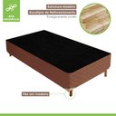 Ver imagem 3 de Cama Box Solteiro com Colchão de Molas Ensacadas 30x88x188cm e Base Samambaia Marrom/Rustico Cerejei
