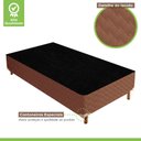 Ver imagem 4 de Cama Box Solteiro com Colchão de Molas Ensacadas 30x88x188cm e Base Samambaia Marrom/Rustico Cerejei