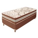 Ver imagem 1 de Cama Box Solteiro com Colchão de Molas Ensacadas 30x88x188cm e Base Samambaia Marrom/Rustico Cerejei