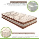 Ver mais imagens de Cama Box Solteiro com Colchão de Molas Ensacadas 30x88x188cm e Base Samambaia Marrom/Rustico Cerejei