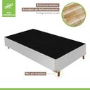 Ver imagem 3 de Cama Box Solteiro com Colchão de Molas Ensacadas 32x88x188cm e Base Mônaco Branco/Rustico/Bordo Paro