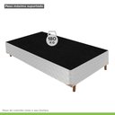 Ver imagem 6 de Cama Box Solteiro com Colchão de Molas Ensacadas 32x88x188cm e Base Mônaco Branco/Rustico/Bordo Paro