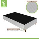 Ver imagem 4 de Cama Box Solteiro com Colchão de Molas Ensacadas 32x88x188cm e Base Mônaco Branco/Rustico/Bordo Paro