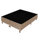 Ver imagem 2 de Cama Box Queen com Colchão D33 Unique Duoface 20x158x198cm e Base Júlia Bege/Rustico Paropas By Ecos