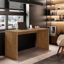 Ver imagem 1 de Mesa Home Office 127cm Escrivaninha Estudos Aparador Freijó