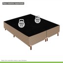 Ver imagem 6 de Cama Box Queen com Colchão D33 Unique Duoface 16x158x198cm e Base Júlia Bege/Rustico Paropas By Ecos
