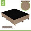 Ver imagem 4 de Cama Box Queen com Colchão D33 Unique Duoface 16x158x198cm e Base Júlia Bege/Rustico Paropas By Ecos