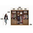 Ver imagem 2 de Guarda Roupa Diamond 6 Gavetas com Espelho - Novo Horizonte