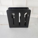 Ver imagem 5 de Porta Guardanapo Preto Acrílico Decorativo Talheres de Mesa 14cm Gourmet Zarg