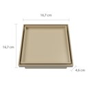 Ver imagem 3 de Ralo Oculto Quadrado 15x15cm Astra Bege