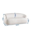 Ver imagem 4 de Conjunto 1 Sofá Orgânico 180cm 2 Poltronas Base Fixa e Orgânicas Zoe Yescasa Bege Off White