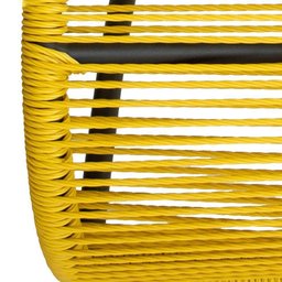 Poltrona para Área Externa Portugal em Alumínio e Cordão Amarelo - 4