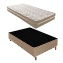 Ver imagem 1 de Cama Box Solteiro com Colchão D33 Quality Duoface 26x88x188cm e Base Florença Bege/Rustico Paropas B