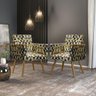 Kit 03 Poltronas Decorativas Sala Estampada - 1