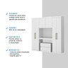 Guarda Roupa Casal 6 Portas, 2 Gavetas, Painel de TV 32 Polegadas e Gaveteiro Porto Móveis Carraro  - 4