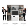 Guarda Roupa Casal 6 Portas, 2 Gavetas, Painel de TV 32 Polegadas e Gaveteiro Porto Móveis Carraro  - 6