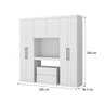 Guarda Roupa Casal 6 Portas, 2 Gavetas, Painel de TV 32 Polegadas e Gaveteiro Porto Móveis Carraro  - 3