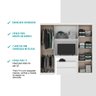 Guarda Roupa Casal 6 Portas, 2 Gavetas, Painel de TV 32 Polegadas e Gaveteiro Porto Móveis Carraro  - 5