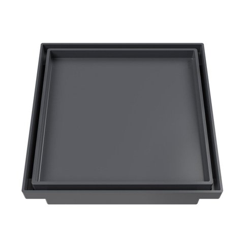 Ralo Oculto Quadrado 15x15cm Astra Cinza