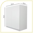 Ver imagem 2 de Armário Aéreo Multiuso 60cm 2 Portas 100% Mdf Cor:branco