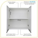 Ver imagem 3 de Armário Aéreo Multiuso 60cm 2 Portas 100% Mdf Cor:branco