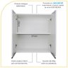 Armário Aéreo Multiuso 60cm 2 Portas 100% Mdf Cor:branco - 3