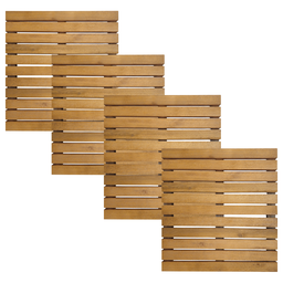 4 Deck Madeira Modular Eucalipto 50x50 Pintado Stain Imbuia - 1